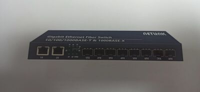 8 PORT SFP +2 RJ45 PORT 10/100/1000 GİGABİT ETHERNET FİBER SWİTCH - 1