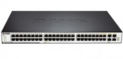 D-LINK - D-Link Dgs-3120-48Tc/B1Ari 44 10/100/1000Base-T Ports, 4 Combo 10/100/1000Base-T/Sfp, 2X10G Managed Switch.