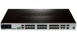 D-LINK - D-Link Dgs-3420-26Sc Stackable Managed Layer 2 + Switch With 20-Port Sfp, 4 Combo Ports 10/100/1000Base-T/Sfp And 2-Port Sfp +.