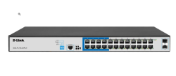 D-LINK DGS-F1210-26PS-E 26-PORT 10/100/1000BASE-T LONG RANGE 250M POE+ SMART SWİTCH WİTH 24 POE PORTS, 2 SFP PORTS, 250W POE POWER BUDGET, (802.3AF/802.3AT SUPPORT) (UK/EU PLUG) - D-LINK