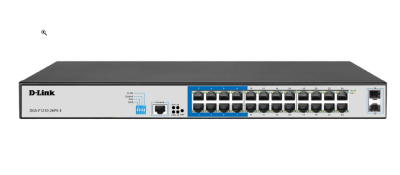 D-LINK DGS-F1210-26PS-E 26-PORT 10/100/1000BASE-T LONG RANGE 250M POE+ SMART SWİTCH WİTH 24 POE PORTS, 2 SFP PORTS, 250W POE POWER BUDGET, (802.3AF/802.3AT SUPPORT) (UK/EU PLUG) - 1