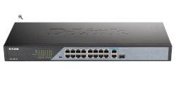 D-LINK DSS-100E-18P L2 UNMANAGED SWİTCH WİTH 16 10/100BASE-TX PORTS AND 1 100/1000BASE-T, 1 100/1000BASE-T/SFP COMBO-PORTS (16 POE PORTS) - D-LINK