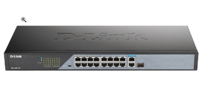 D-LINK DSS-100E-18P L2 UNMANAGED SWİTCH WİTH 16 10/100BASE-TX PORTS AND 1 100/1000BASE-T, 1 100/1000BASE-T/SFP COMBO-PORTS (16 POE PORTS) - 1