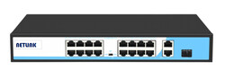 Netlink 16 Port- 10/100 Poe+2Gigabit Rj45 Uplink+1Sfp Switch 300W - NETLINK