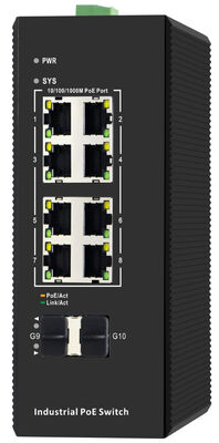 Netlink 8x10/100/1000Base-TX POE Port and 2xGigabit SFP Port Endüstriyel Switch - 1