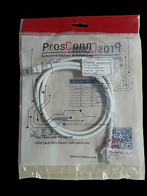 ProsConn Cat6 UTP Patch Cord LSZH 1 Mt. White - 1