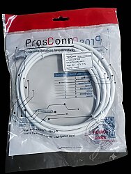 ProsConn Cat6 UTP Patch Cord LSZH 3 Mt. White